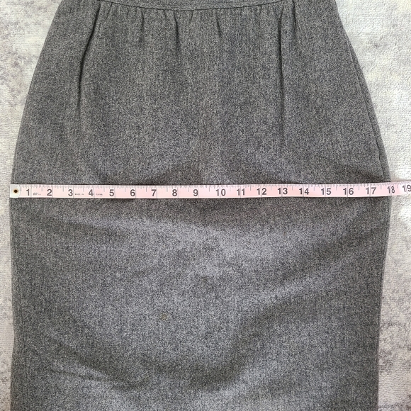 Saint Laurent Vintage Gray Wool Skirt Size 38 - Picture 5 of 9